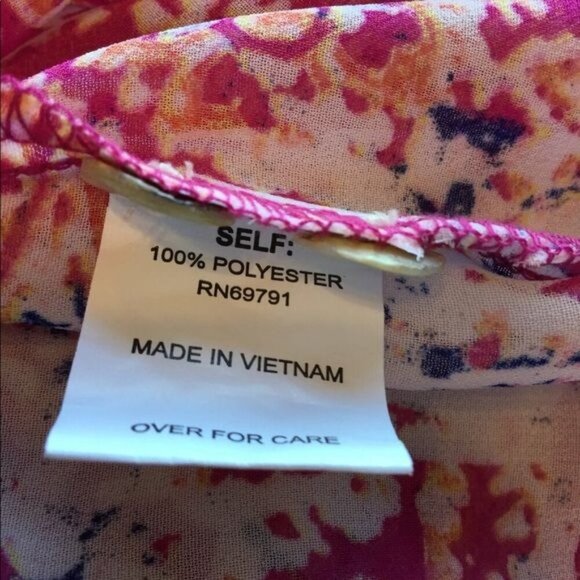 Fig and Flower Womens Semi Sheer Blouse Size Large Sleevless Top - Picture 9 of 10